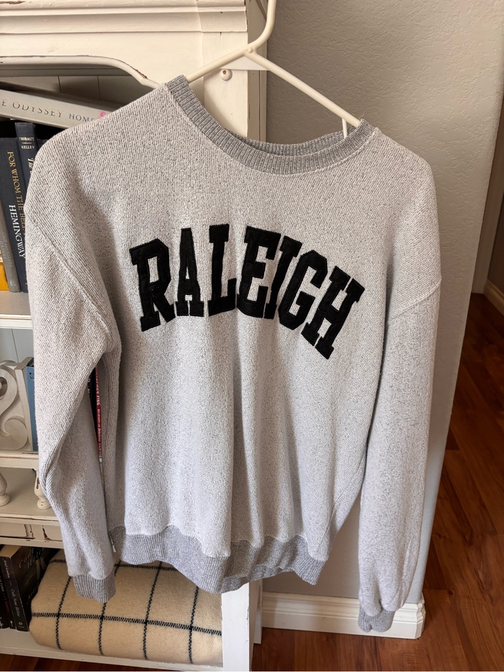 Raleigh Graphic Crewneck Sweatshirt - Light Gray with Black Lettering